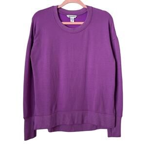 Athleta Sweatshirt Womens XS Plum Coaster Luxe Pullover Cozy Workout Activewear